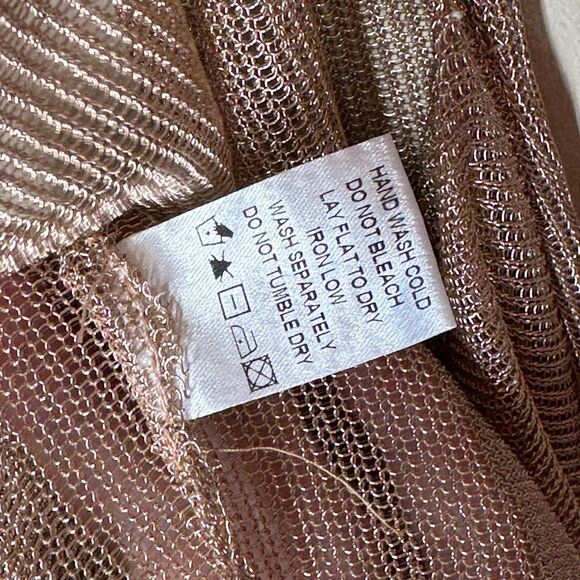 Superdown REVOLVE Brina Mini Dress in Rose Gold Metallic Knit M FLAWS - Picture 13 of 15